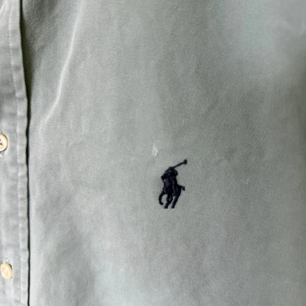 90's Polo Ralph Lauren Blake Shirt‎ Large Green Cotton Long Sleeve Button Down